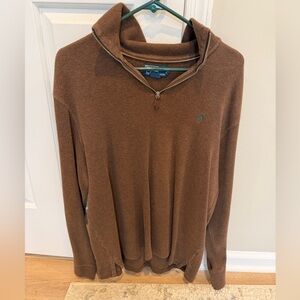 Polo Ralph Lauren Men’s Quarter Zip Sweater Size Large Brown